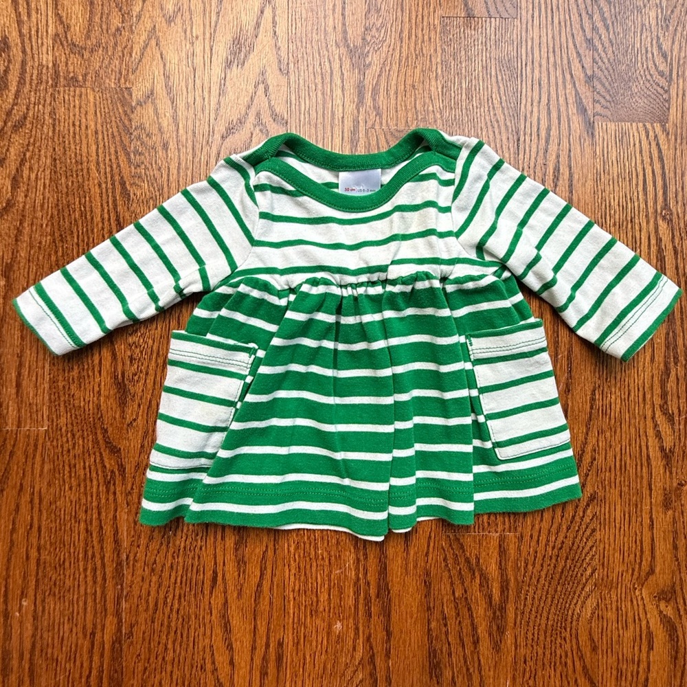 Hanna Andersson Organic Cotton Striped Dress 0-3 Months